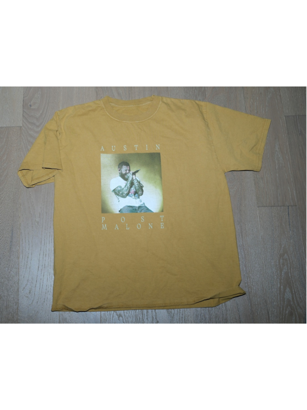 Post Malone If Y’all Weren’t Here I’d Be Crying Tour T-Shirt Mustard Size XL
